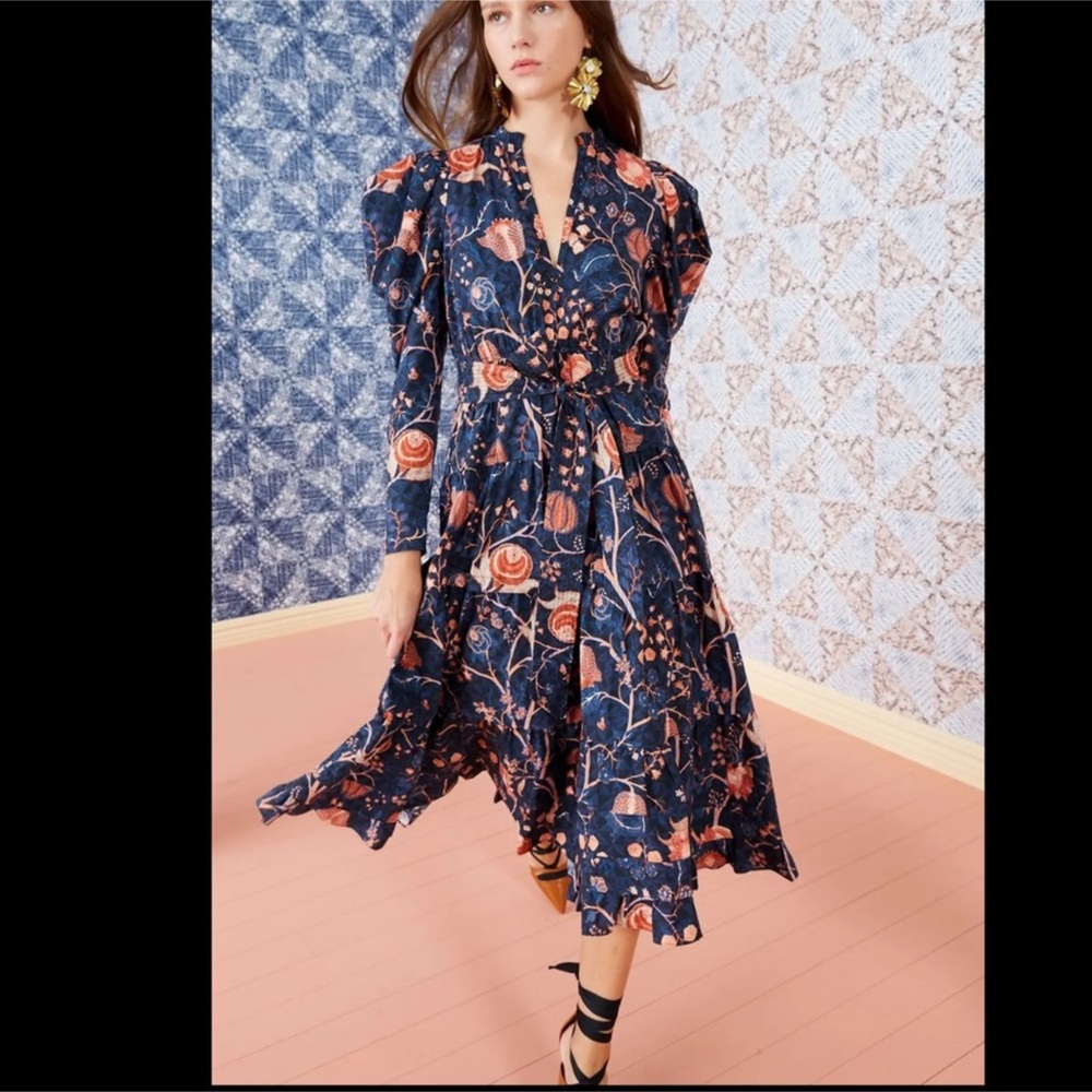 Ulla Johnson Nanette Midi Dress in Moonlight Sz 2